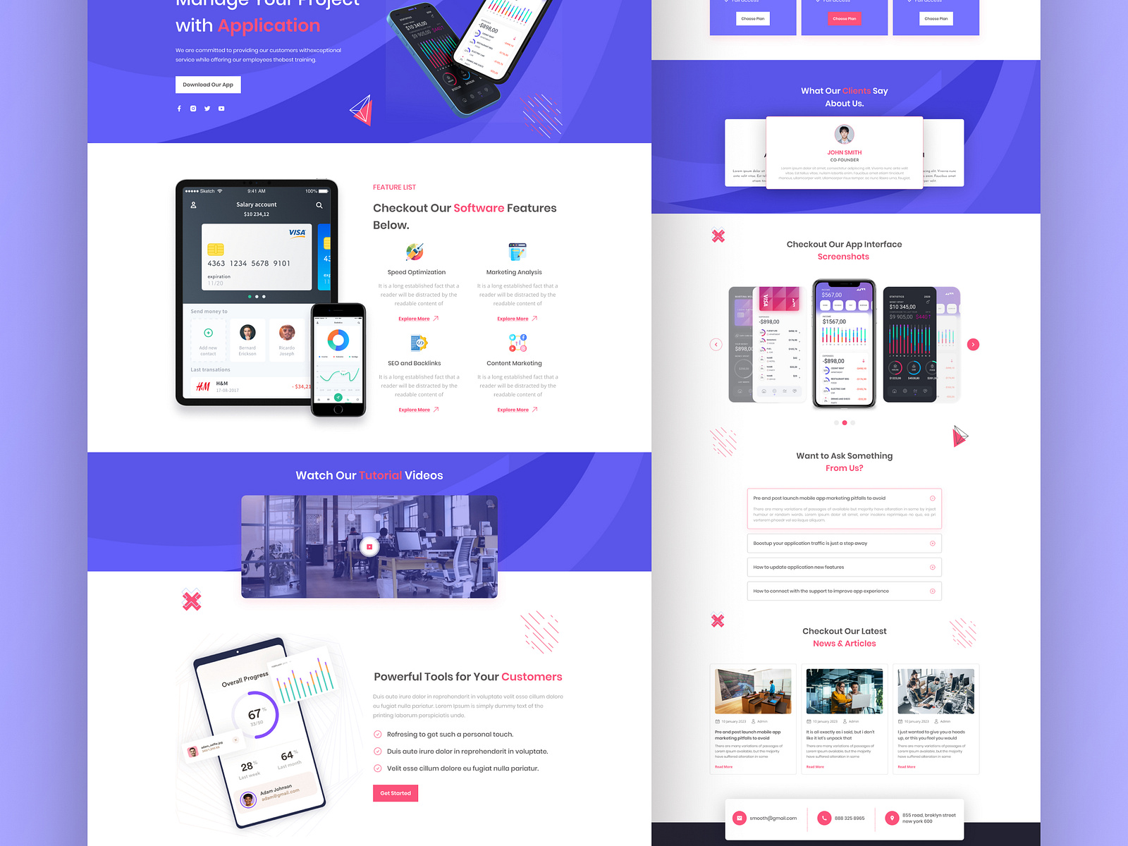 App landing page by Suvojit Kundu on Dribbble