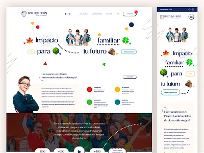 Liceo de León - Education Website e learning education platform educational home page learning online learning school student study ui website