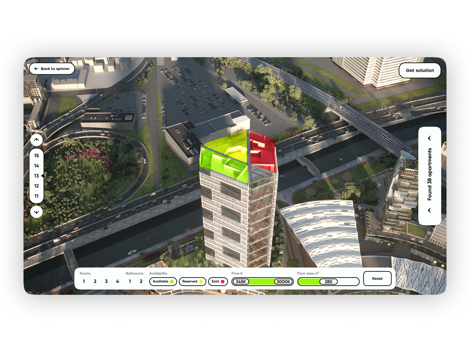 Archimatika Interface for viewing a residential complex architect branding design developer interface animation motion graphics ui website