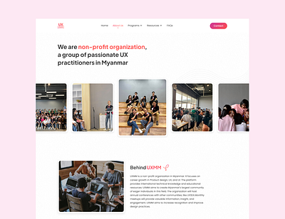 About Page Redesign for Non-Profit Organization in Myanmar about us non profit organization redesign uiux website