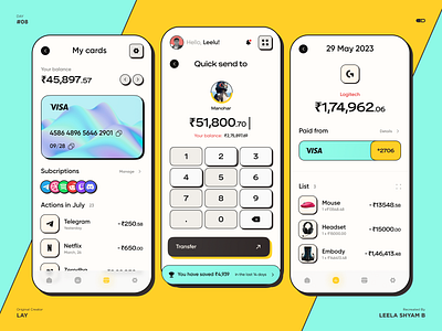 Day 8 app banking branding build2 design designdrug finance graphic design modern pop ui watchmegrow