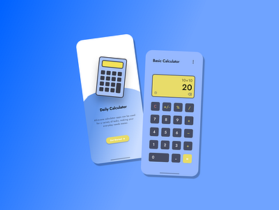 Mobile Calculator UI blue calculator design iil illustration ui ux vector