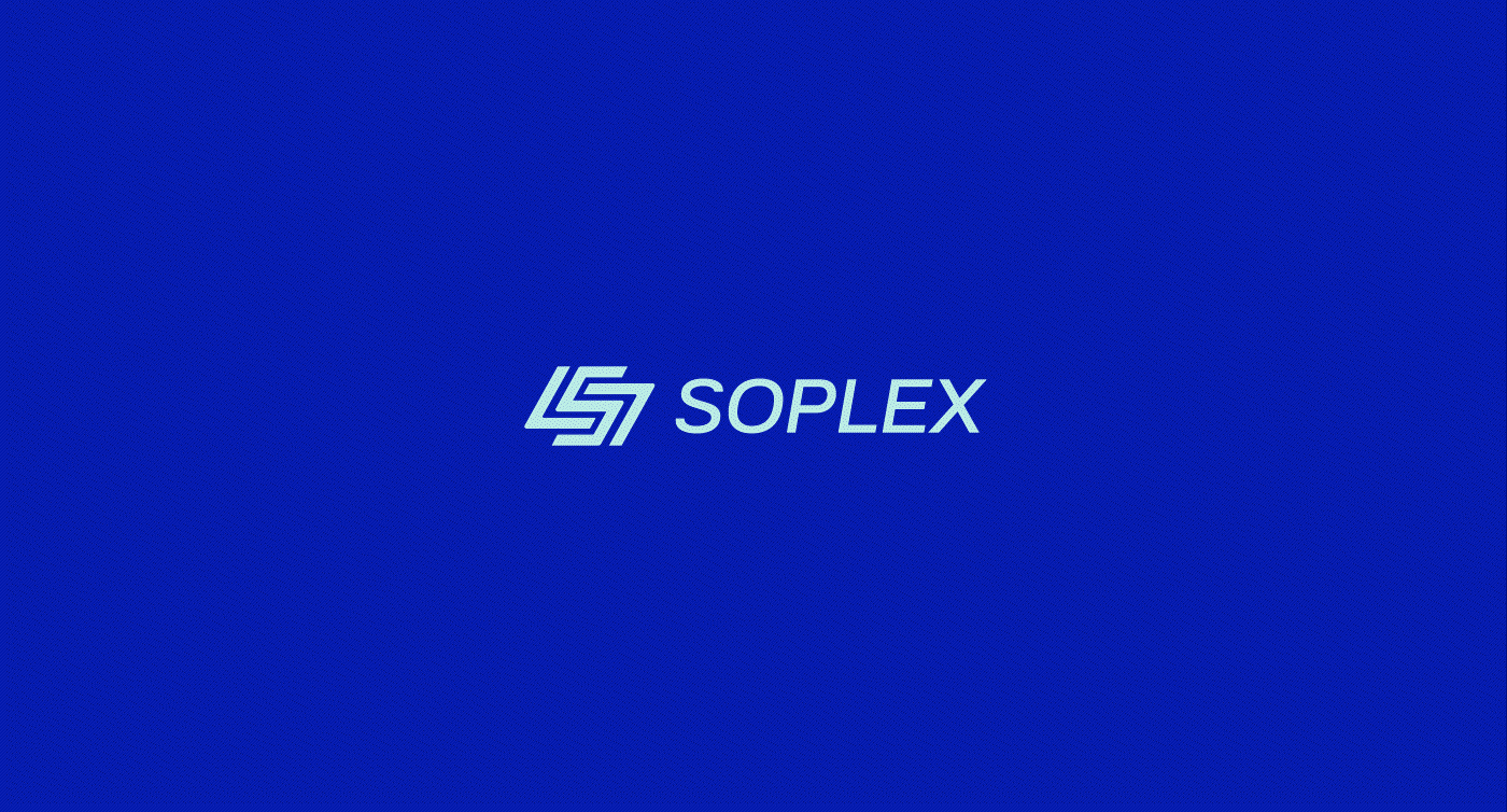 SOPLEX Logo Animation abstract logo activewear brand identity branding branding design fitness graphic design letterlogo lettermark minimal motion graphics