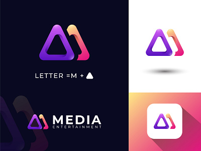 Media Entertainment :Logo Design (Unused ) best logo brand identity brand logo branding graphic design logo logo design logo design idea logo idea logo mark logo type logofulio media logo new logo play logo vectplus