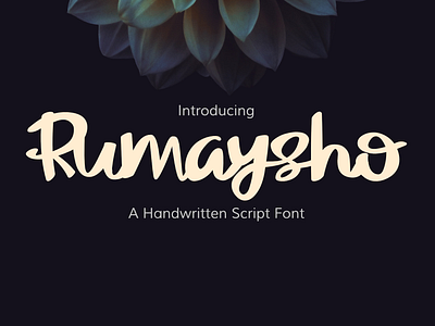 Rumaysho - Handwritten Script Font beauty branding brush cosmetics design fashion fashionable feminine font fresh graphic design handwriting handwritten happy logo marker natural organic script vacation