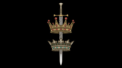 Royal Crown (For Sale) artwork crown darkart dotwork drawing illustration king macabre queen sword