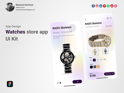 Watches App design app graphic design mobil ui ux watches