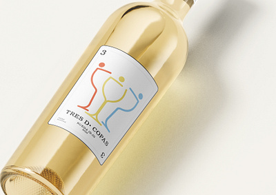 Three of Cups | Wine Label Design awards baraja española contest graphic design label design spanish deck tarot three of cups tres de copas wine wine label