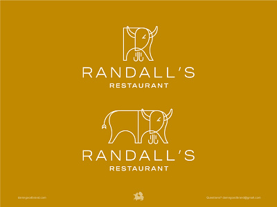 Randall's Restaurant (It's A Steakhouse) animal bespoke branding bull clean creative custom design eat food fun illustration logo meat nom nom nom restaurant steakhouse vector