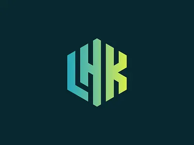 LHK Latter Logo Design app logo branding creative logo gradient logo graphic design grid grid logo lhk lhk logo logo logo design logo type minimalist logo tech vector
