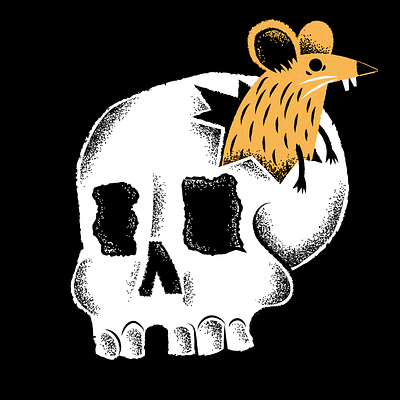 Rat Skull best illustration editorial editorial illustration freelance illustrator illustration metal punk rat skull stipple texture