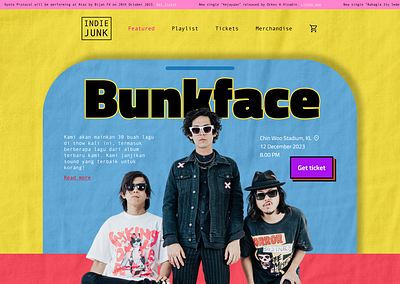 Indie Junk - E-commerce website for local musicians app branding design ui ux