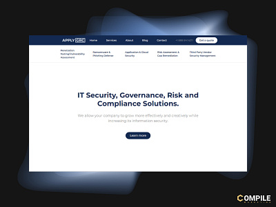 Apply GRC cybersecurity figma information technology it security web design web development webflow