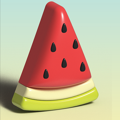Watermelon 3D Render 3d design graphic design illustration