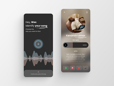 Song Finder design ideation mobile music musicapp product design ui