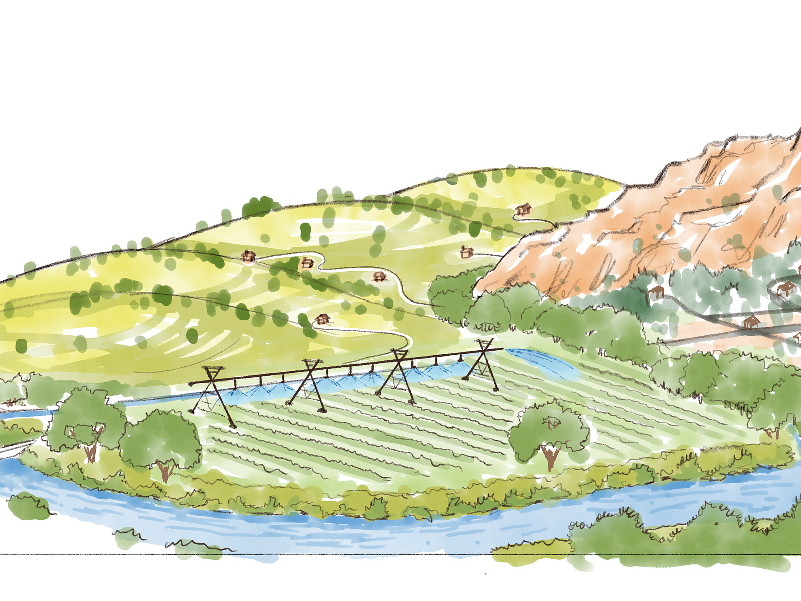 Front Range Foothills Landscape Scene by LVBrown Studio on Dribbble