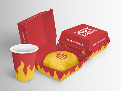 Hot Burger brandidentity branding burger fast food fire flat hot icon identity illustration inspiration logo simple vector