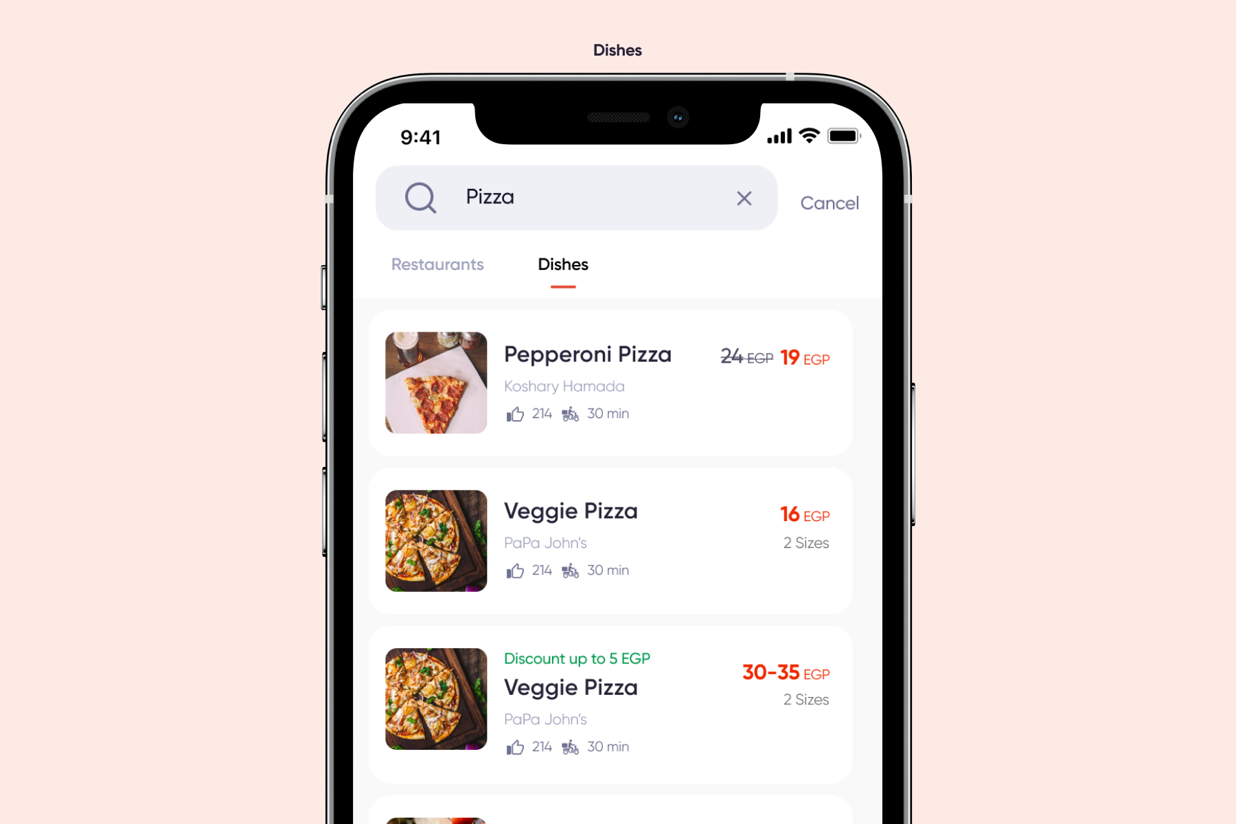 elmenus search experience by Momen Hesham on Dribbble