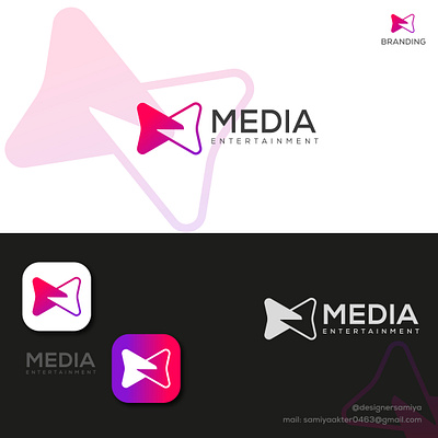 Media Entertainment best logo brand identity branding logo logo design logofolio media logo minimal logo modern logo vect plus
