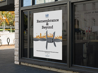 Poster Design with the title: Remembrance & Beyond graphic design holocaust holou illustration photoshop poster poster design typography united nations