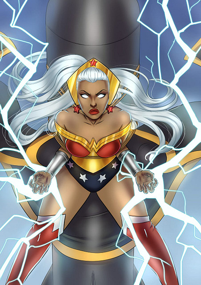 Ororo from Amalgam - Fan Art characterart comicart designticks digitalartwork graphic design illustration ororoartwork