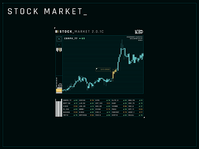 Futuristic UI Elements - Stock Market app application ui dark design futuristic game interface ui