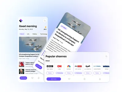 NewsHub mobile app app application branding design design team illustration logo mobile movadex news newsapp newsapplication ui vector