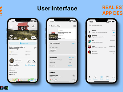 Real Estate App UI Design 3d adobe xd app app ui design designer ecommerce website figma illustration logo mobile ui real estate ui ui ux uiux user experience user interface