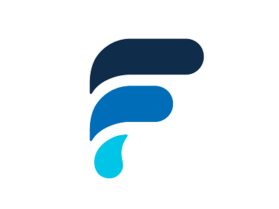 FluidOz Hydration Wizard—Logo Concept blue branding f fluid letter f logo mark water wordmark