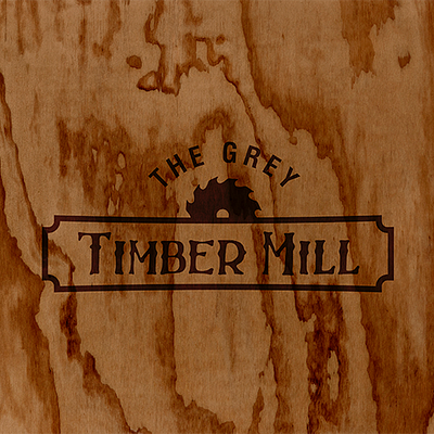 The Grey Timber Mill brand brand identity branding brands logo logo design logo designer logo designs mark outdoor logo the grey timber mill timber mill wood logo wood work