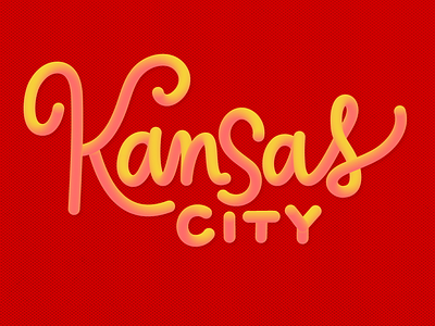 Kansas City hand lettering hand lettering vector