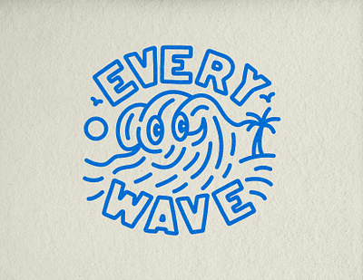 Every Wave Logo 🌊 band creative design graphic design line work logo logo design mascot promotion type typography wave