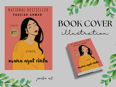 Book Cover - Mana Ayat Cinta book cover book cover design branding customised art design digital art freelance illustrator graphic design illustration logo typography ui ux uxui designer vector