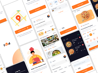 Food Delivery App UI 3d animation app appui branding design figma graphic design logo motion graphics prototyping typography ui user user research ux