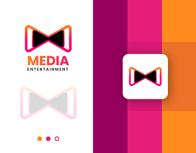 Media Entertainment - Logo Design (Unused ) abstract app logo branding creative logo gradient logo graphic design iconic logo logo logo design media logo new logo play button logo rifat siddiqi vect plus