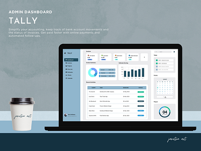 TALLY- Invoice Dashboard app design branding dashboard design design freelance uiux designer illustration illustrator invoice dashboard logo mobile app design ui ui design ui ux design upworkfreelancer web design websitedesign