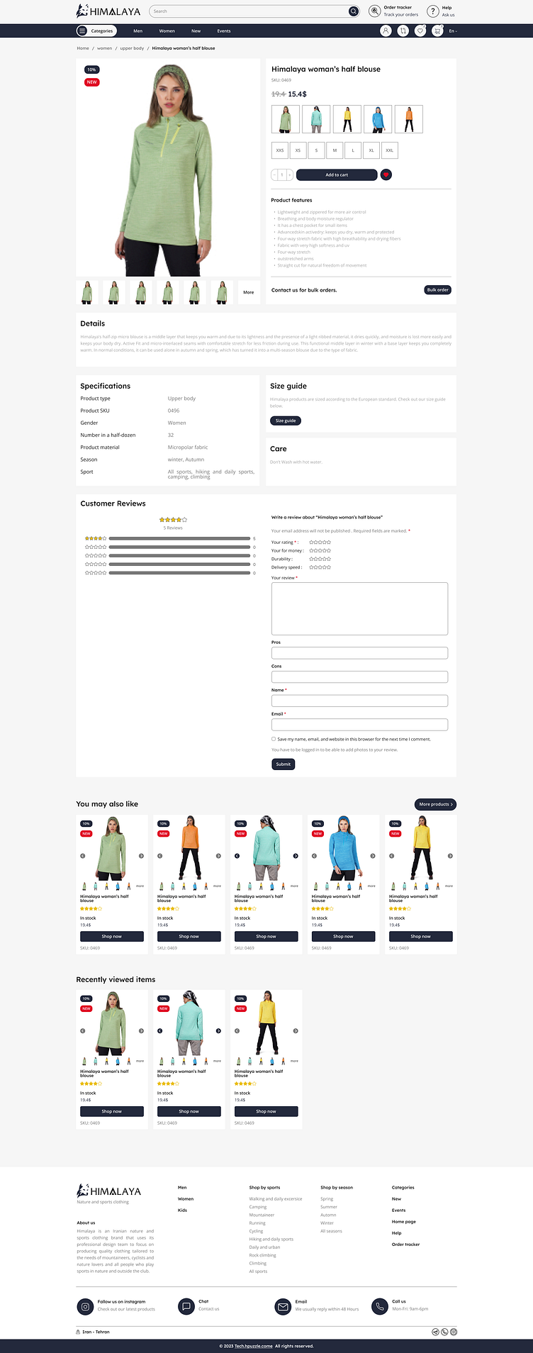 UI/UX_online shop_product view page by Amir Hosein Khademi on Dribbble