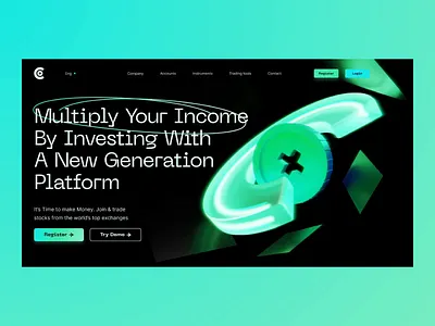 Cryptoplus Website for Trading platform 3d 3d motion animation crypto design interface animation trading ui website