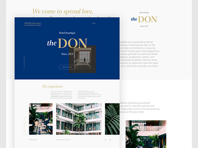 TheDon Hotel Boutique - Website Design branding daily design desktop graphic design hotel illustrator logo typography ui web web design webdesign website