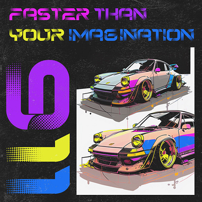 Porsche 911 Poster graphic design typography poster design