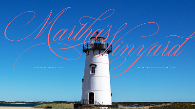 Martha's Vineyard: Edgartown Script branding cursive custom design elegant lettering letters lighthouse marthas vineyard massachusetts poster script typography vineyard