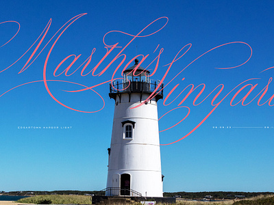 Martha's Vineyard: Edgartown Script branding cursive custom design elegant lettering letters lighthouse marthas vineyard massachusetts poster script typography vineyard