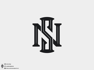 NS Monogram Logo Design apparel badge branding concept design design graphic design icon illustration logo logo designer logodesign logomaker logotype minimal monogram monogramlogo retro typography vector vintage