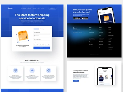 Gocen - Shipping Platform bussines card cargo clean courier delivery design export landing page logistic logistik maritime marketplace onlineshop port shop shoping tracking transportation ui