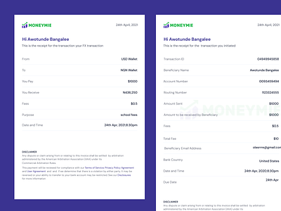 Transaction receipt branding clean crypto design finance flat graphic design icon illustration minimal receipt simple transaction ui uidesign uiux ux vector