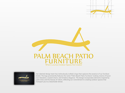 Furniture logo - Palm Beach Patio Furniture beachlogo bedroomlogo branding customlogo design expertlogodesigner furniturelogo homelogo illustration logo logo mark logodesign logoneed minimalist logo needlogo officelogo palmlogo symbol ui vector