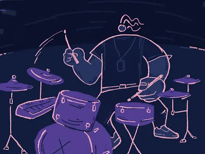 Uptown Live by Longfall (Drums) album alternative band drummer drums illustration live live music music texture