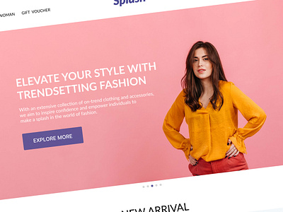 Splash Fast Fashion E-commerce Website Design clothing design e commerce fashion brand website fast fashion figma landing page design layout product design ui ui design uiux user interface design ux web design website website design website landing page website landing page design xd