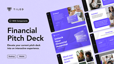 Financial Pitch Deck interactive microapp no code pitch deck presentation template
