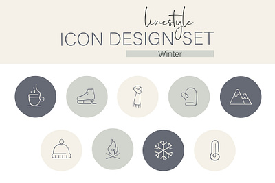 Icon Set Design Winter holiday